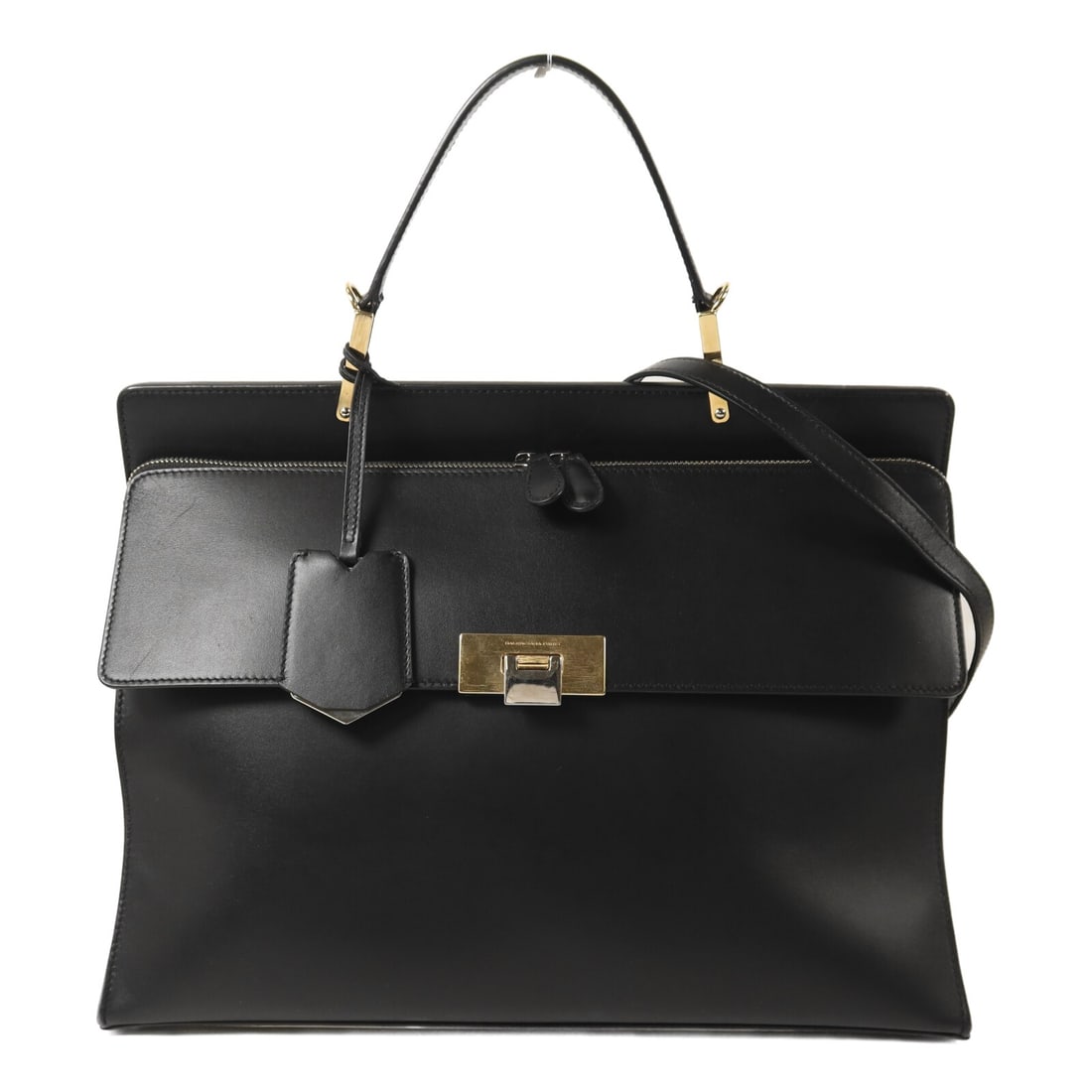 Balenciaga Rudis 330883 Calfskin 2 Way Bag Black: Balenciaga Rudis 330883 Calfskin 2 Way Bag Black Balenciaga Rudis 2 Way Shoulder Bag in black calfskin leather, model 330883. This bag features a two-way design with a handle and shoulder strap, and i