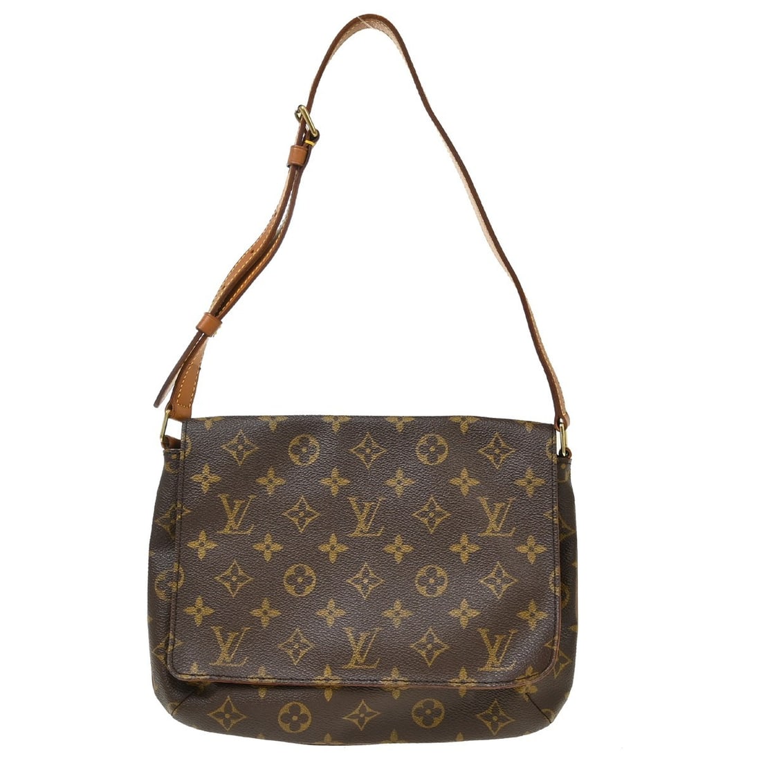 Louis Vuitton Musette Tango Monogram Canvas Shoulder Bag M51257: Louis Vuitton Musette Tango Monogram Canvas Shoulder Bag M51257 Vintage Louis Vuitton Musette Tango short shoulder bag in Monogram canvas with leather trim and a flap magnetic closure. This women's sh