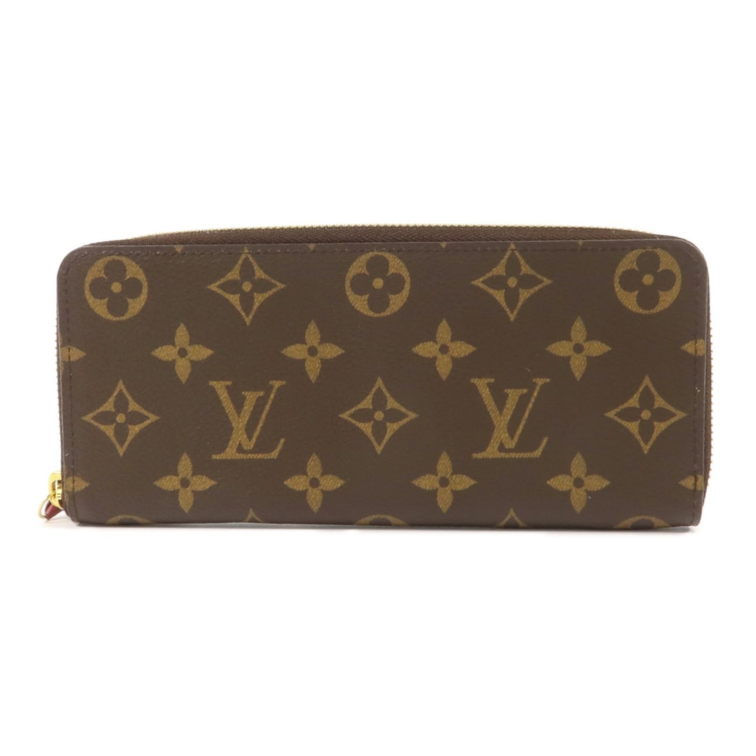 Louis Vuitton Clemence Wallet M60742 Monogram Coated Canvas Brown: Louis Vuitton Clemence Wallet M60742 Monogram Coated Canvas Brown Louis Vuitton Clemence Wallet, model M60742, in brown monogram with brown/purple color details. It is made from monogram and PVC coate