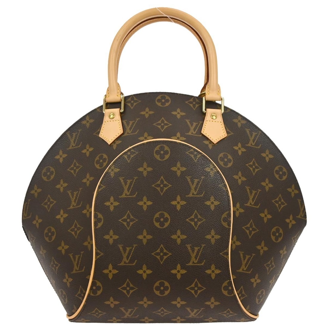 Louis Vuitton Ellipse MM Monogram Canvas Handbag M51126 Brown: Louis Vuitton Ellipse MM Monogram Canvas Handbag M51126 Brown Louis Vuitton Monogram Ellipse MM handbag in brown Monogram Canvas and leather, made in France. It features a zip closure, double handles,