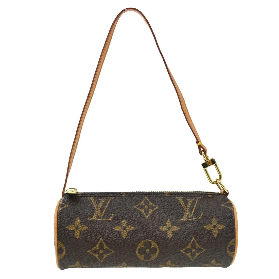Louis Vuitton Papillon Pochette Brown Monogram Canvas Bag: Louis Vuitton Papillon Pochette Brown Monogram Canvas Bag Louis Vuitton Papillon Pochette in brown monogram canvas. This women's handbag is made in France and is presented in fair condition with visib