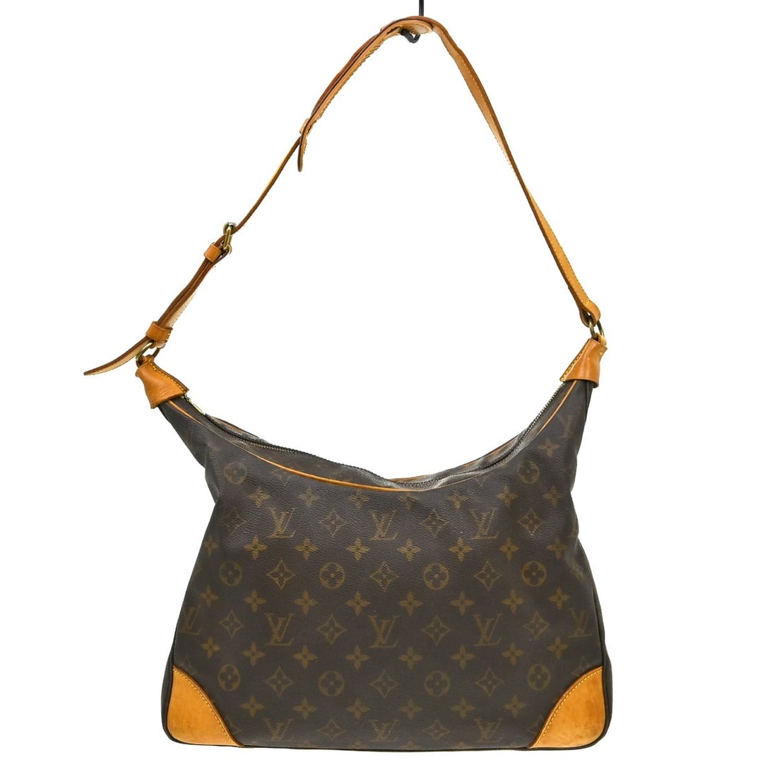 Louis Vuitton Boulogne 35 Monogram Shoulder Bag M51260 Brown: Louis Vuitton Boulogne 35 Monogram Shoulder Bag M51260 Brown Vintage Louis Vuitton Boulogne 35 shoulder bag in brown Monogram canvas with leather trim and a beige leather shoulder strap. Made in Franc