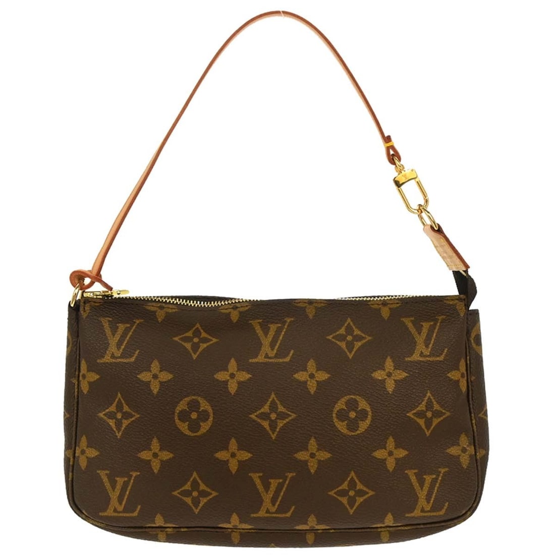 Louis Vuitton Pochette Accessoires Monogram Canvas Pouch M51980 Spain: Louis Vuitton Pochette Accessoires Monogram Canvas Pouch M51980 Spain Louis Vuitton Monogram Pochette Accessoires handbag in brown Monogram Canvas and leather, presented in a small pouch style with a 