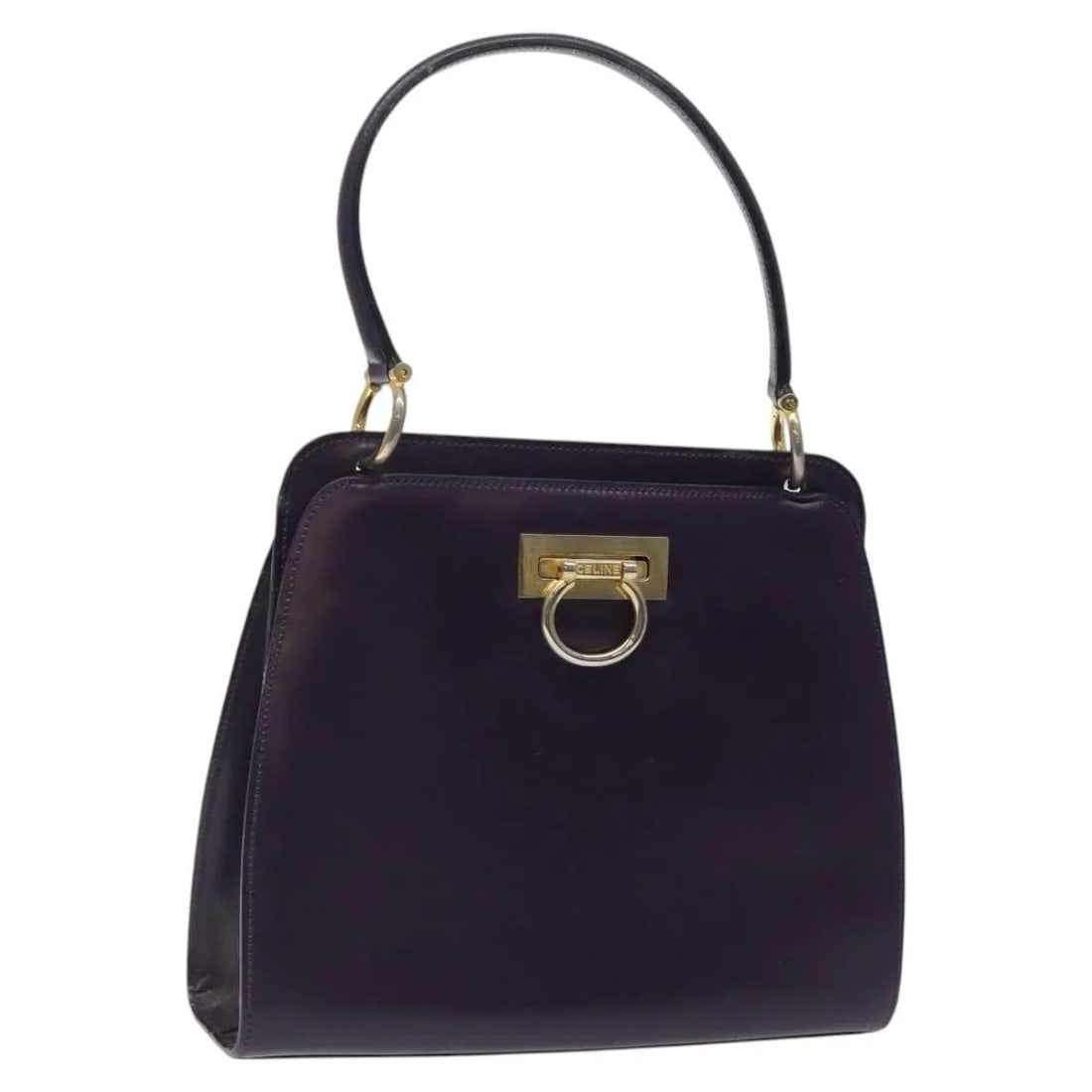Celine Vintage Purple Leather Handbag 25cm x 20cm x 7cm: Celine Vintage Purple Leather Handbag 25cm x 20cm x 7cm Vintage Celine leather item in purple with honest wear consistent with use. The condition is good vintage condition, with a deformed exterior su
