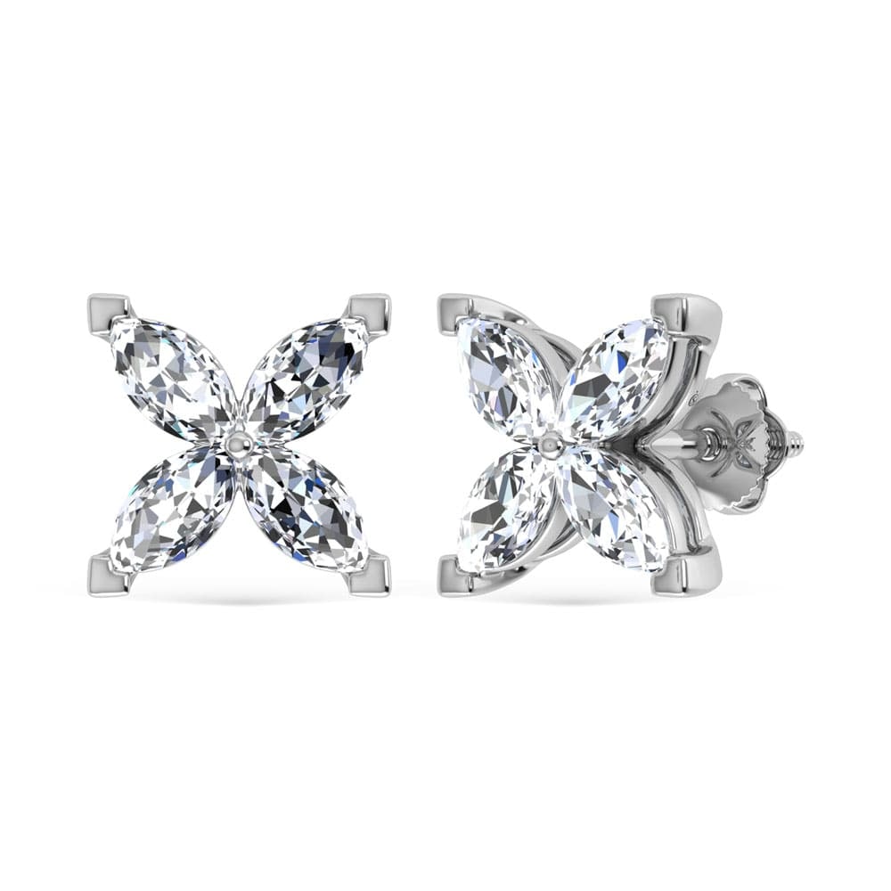 14K White Gold Lab Grown Diamond 1 5/8 Ct.Tw. Fashion Earrings: 14K White Gold Lab Grown Diamond 1 5/8 Ct.Tw. Fashion Earrings These luminous fashion earrings feature 1 5/8 CT TW of lab-grown diamonds set in polished 14K white gold. A versatile design delivering r