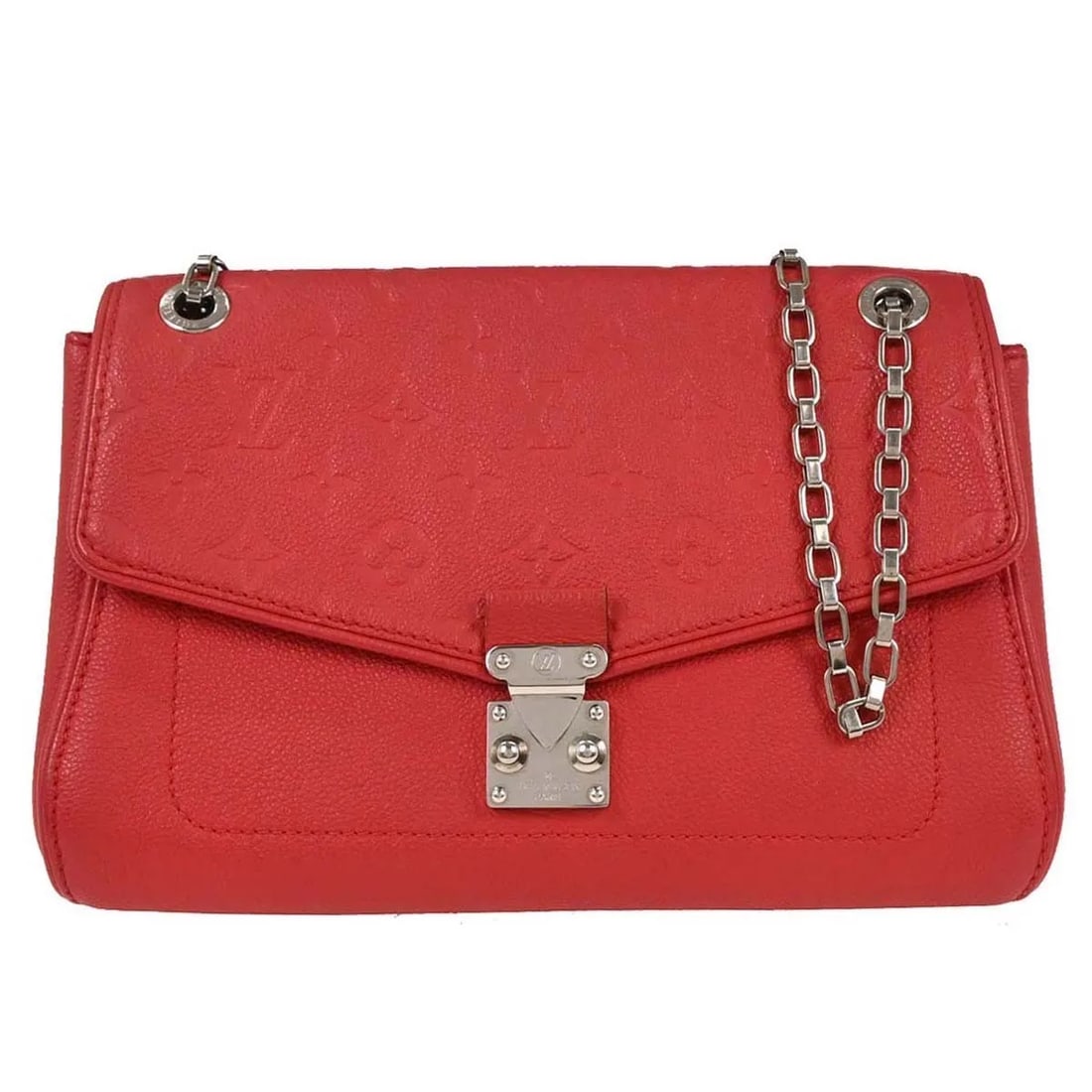 Saint Germain Pink Empreinte Leather Shoulder Bag by Louis Vuitton: Saint Germain Pink Empreinte Leather Shoulder Bag by Louis Vuitton This Louis Vuitton Saint Germain handbag is crafted from pink Monogram Empreinte leather. Designed for women, it features a spacious