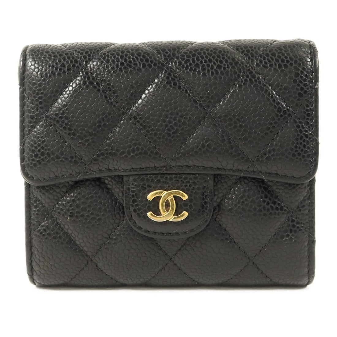 CHANEL AP0231 Classic Small Flap Trifold Wallet Black Calfskin GHW (1 of 17)