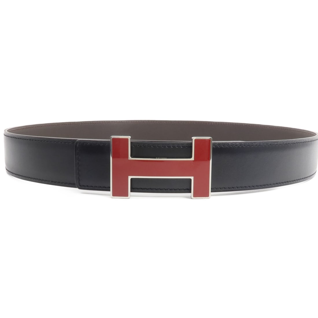 Hermes box calf leather belt noir black PHW: Hermes box calf leather belt noir black PHW Hermes belt in Noir black, made from box calf leather and calfskin (cowhide). It features PHW hardware, model no. Kou O/89, and comes with a storage box. Th