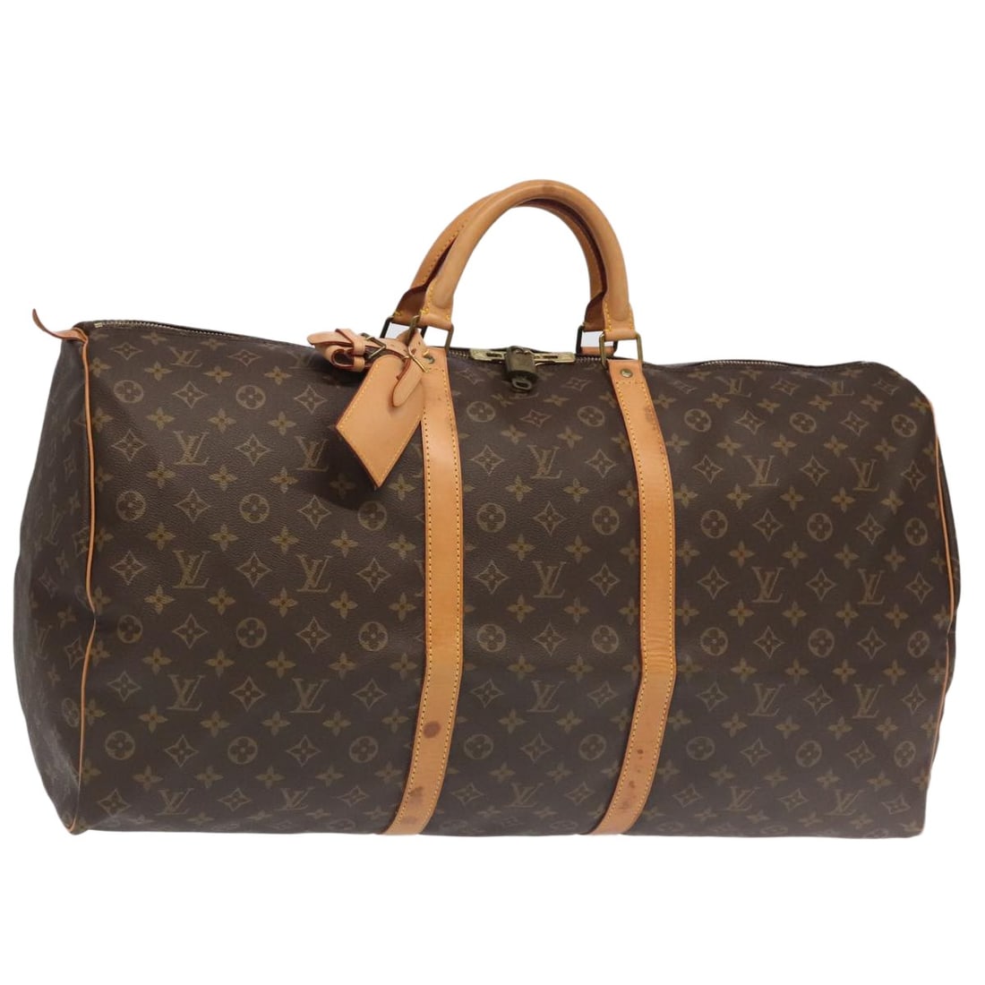 Louis Vuitton M41422 Keepall 60 Monogram Canvas Boston Bag: Louis Vuitton M41422 Keepall 60 Monogram Canvas Boston Bag Louis Vuitton Keepall 60 Boston Bag in Monogram Canvas, made in France. This women's travel bag features the classic Monogram exterior and co