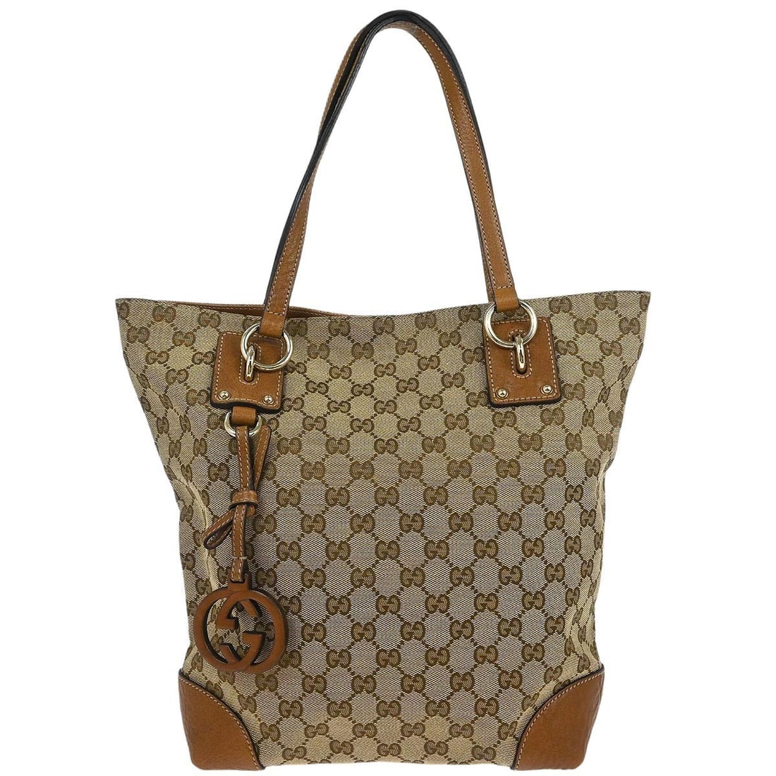 Gucci 247237 493075 Beige Canvas Leather Medium Tote Bag: Gucci 247237 493075 Beige Canvas Leather Medium Tote Bag Gucci GG tote handbag in beige canvas and leather with a medium-size silhouette. This women's tote features interior organization with one zipp