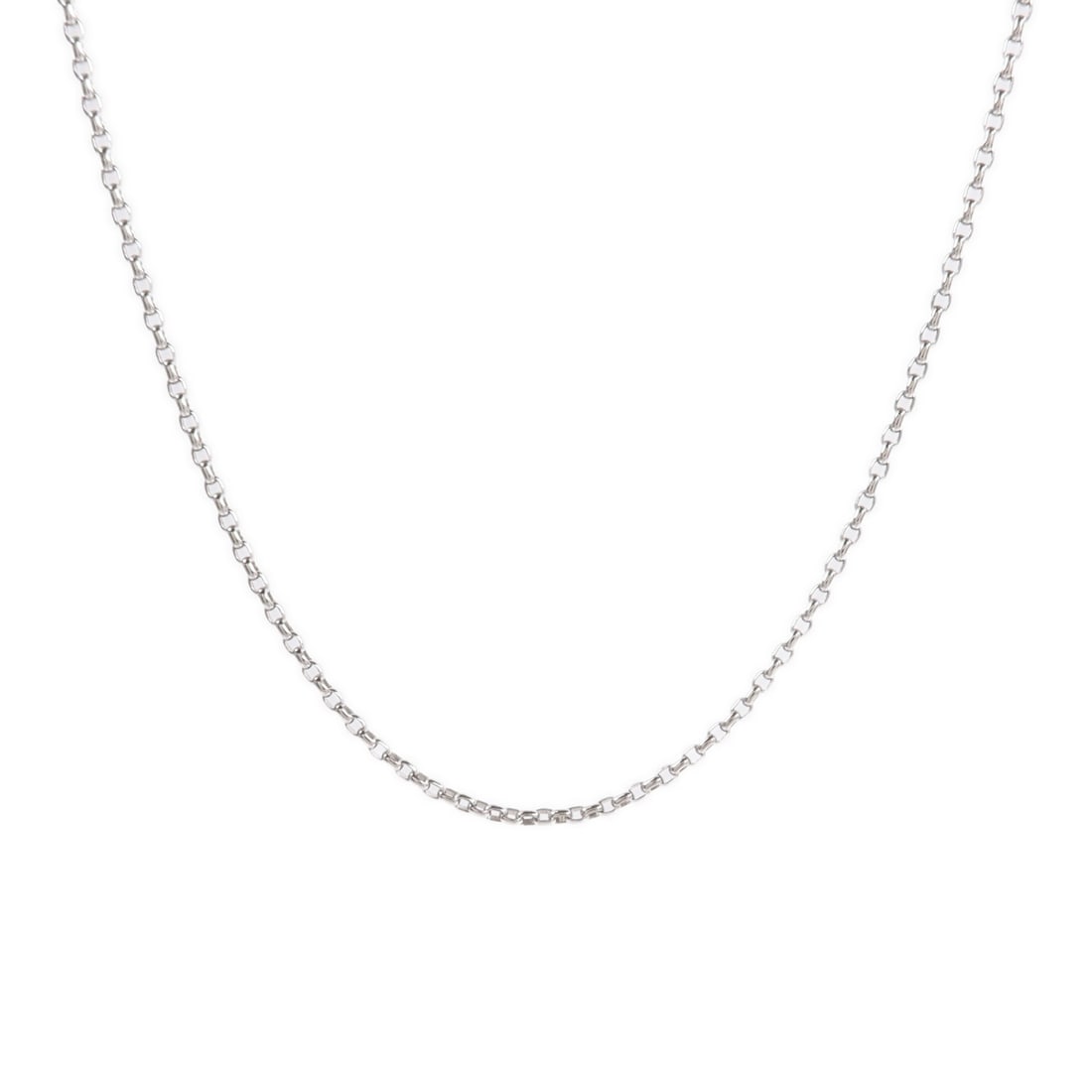Pt850 Platinum Necklace 46cm 5.7g Silver Tone Jewelry: Pt850 Platinum Necklace 46cm 5.7g Silver Tone Jewelry A JEWELRY SHW necklace in silver, made of Pt850 platinum. The necklace has a neck rotation length of 46 cm (18.1 in) and weighs 5.7 g. Condition i
