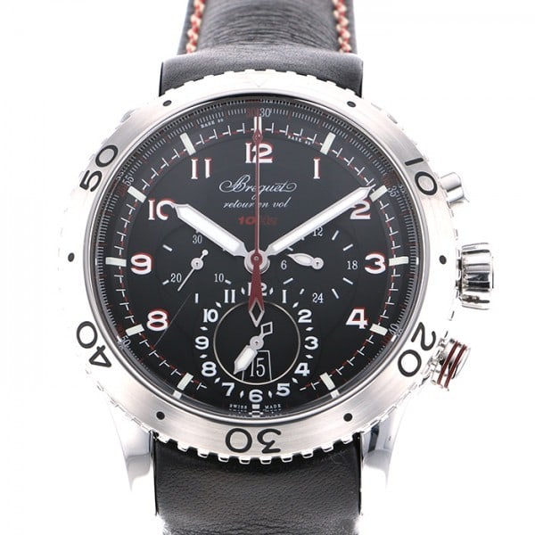 Breguet Type XXII 3880ST H2 3XV Automatic Chronograph Watch: Breguet Type XXII 3880ST H2 3XV Automatic Chronograph Watch This Breguet Type XXII 3880ST/H2/3XV men's wristwatch features a 44mm stainless steel case paired with a leather strap. It is powered by an 