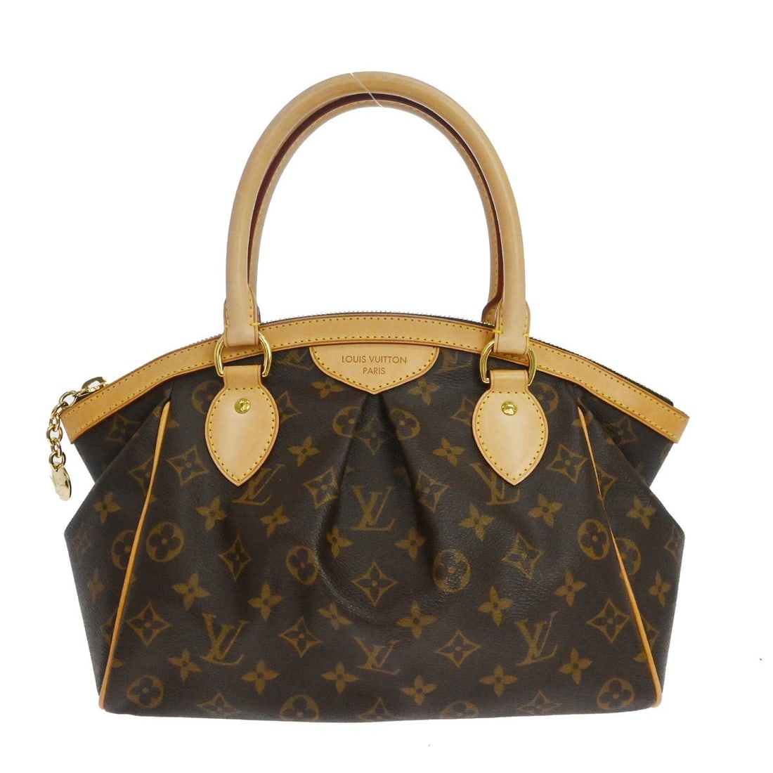 Louis Vuitton Tivoli PM Monogram Canvas Tote M40143: Louis Vuitton Tivoli PM Monogram Canvas Tote M40143 Louis Vuitton Tivoli PM handbag in brown Monogram canvas with leather trim and a zip closure. Designed for women, this medium tote-style bag feature