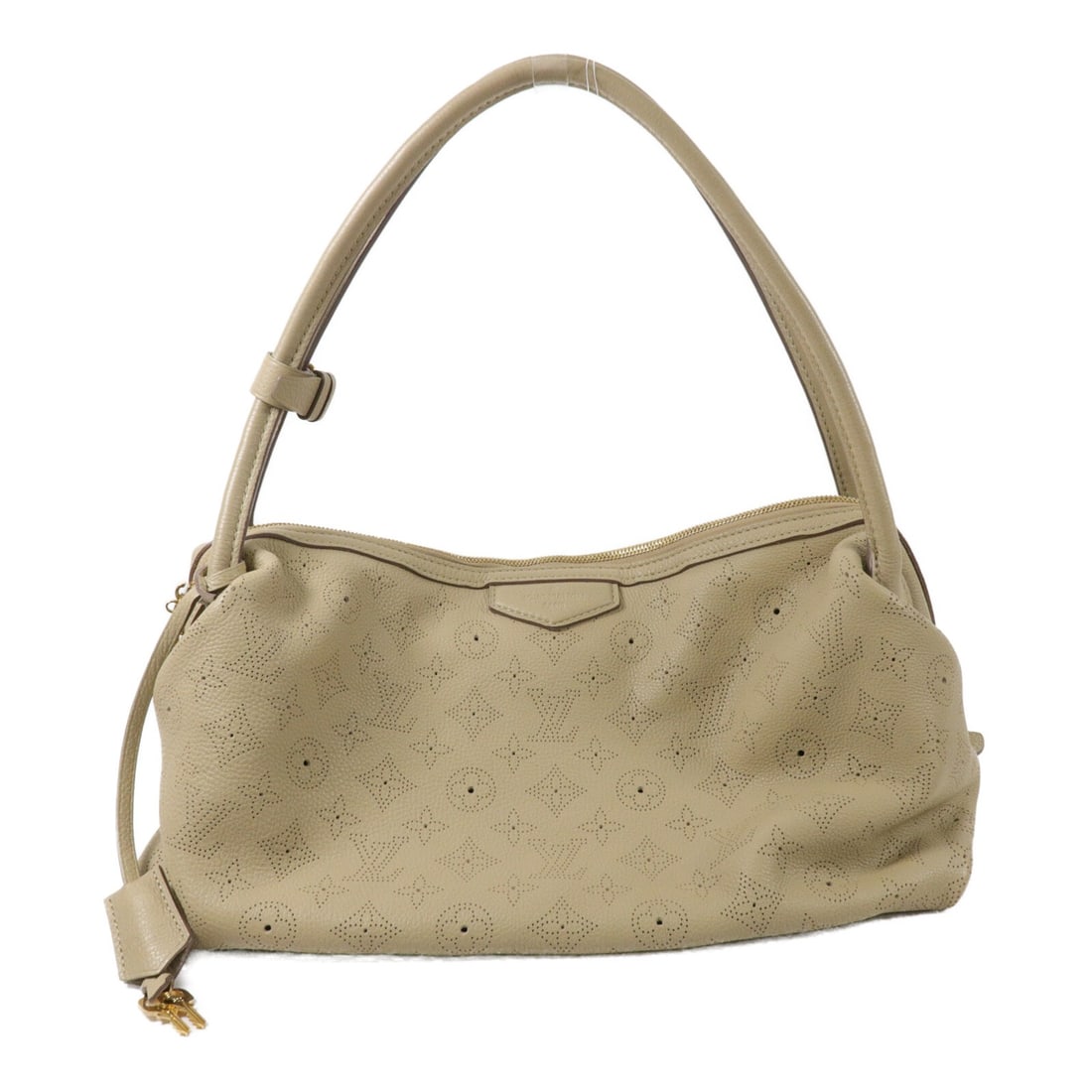 Louis Vuitton Galatea MM Mahina Calfskin Tote Shoulder Bag M93825 Beige: Louis Vuitton Galatea MM Mahina Calfskin Tote Shoulder Bag M93825 Beige Louis Vuitton Galatea MM shoulder bag/tote bag in beige calfskin (cowhide), model M93825, with gold-tone hardware. It is a women