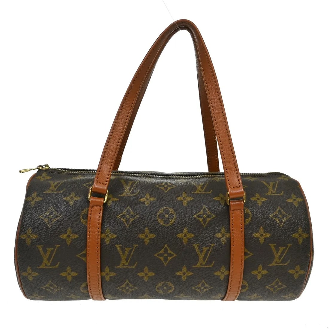 Louis Vuitton Papillon Brown Monogram Canvas Handbag: Louis Vuitton Papillon Brown Monogram Canvas Handbag Louis Vuitton Papillon Monogram handbag in brown canvas. This piece is made in France and is presented in fair condition, showing some damage from 