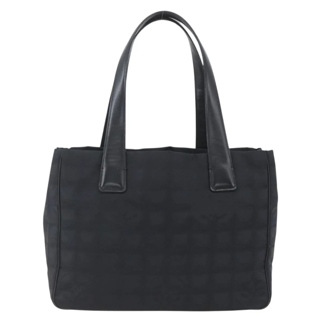 Black Nylon Chanel Travel Line Tote Bag from France: Black Nylon Chanel Travel Line Tote Bag from France This Chanel Travel Line Tote is crafted from durable black nylon and designed for women. The bag features a spacious interior and showcases slight r