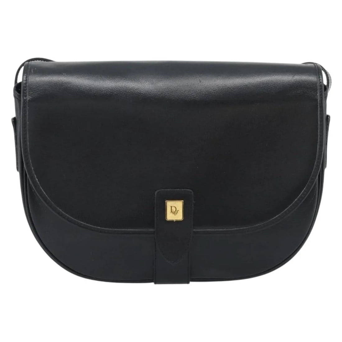 Christian Dior Vintage black leather handbag: Christian Dior Vintage black leather handbag Vintage Christian Dior leather item for women in black, made in France. The piece is in good, worn condition with deformed exterior, light wear, light mark