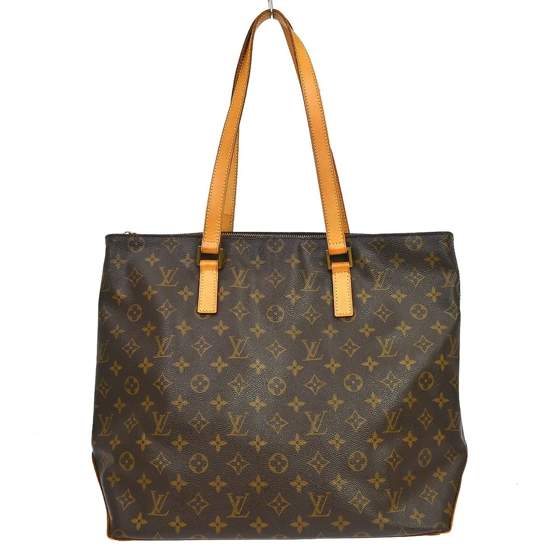 Louis Vuitton M51151 Cabas Mezzo Monogram Canvas Large Tote: Louis Vuitton M51151 Cabas Mezzo Monogram Canvas Large Tote This Louis Vuitton Cabas Mezzo hand tote bag features the classic Monogram pattern in brown Monogram Canvas and leather. It has a zip closur