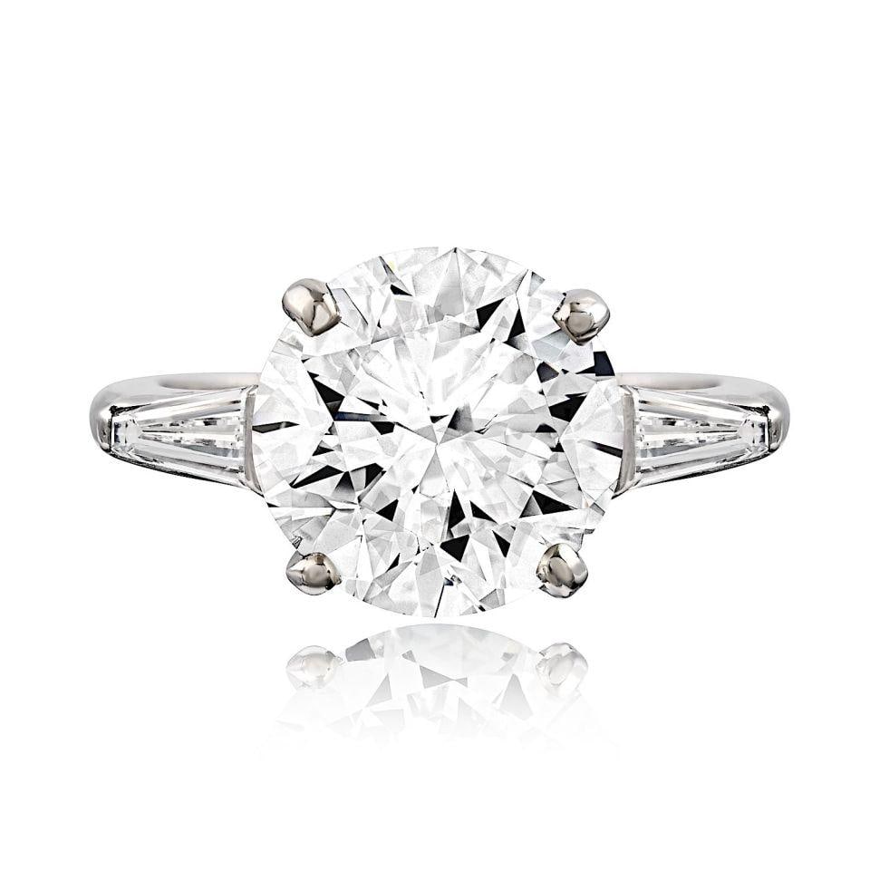 Platinum Engagement Ring 3.01ct Round Brilliant Diamond I VS2 (1 of 7)