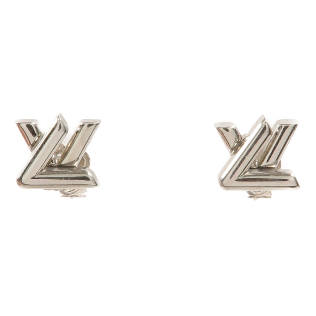 Louis Vuitton GO-14 Pierced Earrings M01870 Silver Tone Metal: Louis Vuitton GO-14 Pierced Earrings M01870 Silver Tone Metal Louis Vuitton pierced earrings in silver metal, model M01870. The earrings are from France and come with storage bags. Condition is listed