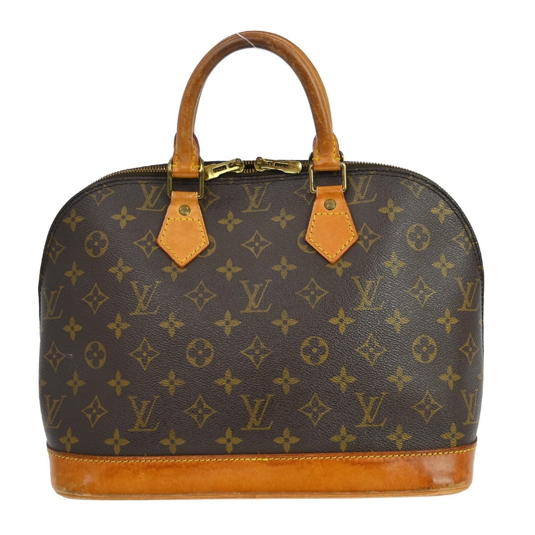Louis Vuitton Alma M51130 Monogram Canvas Handbag Brown: Louis Vuitton Alma M51130 Monogram Canvas Handbag Brown Louis Vuitton Alma handbag in Monogram canvas with a zip closure and double handles. It features a medium size, monogram pattern, logo accents, 