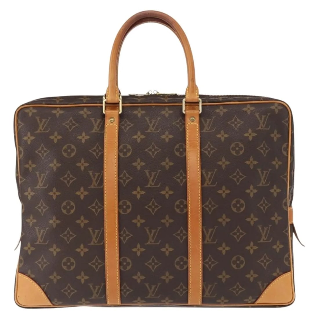 Louis Vuitton Porte Documents Voyage briefcase monogram canvas brown: Louis Vuitton Porte Documents Voyage briefcase monogram canvas brown Louis Vuitton Porte Documents Voyage briefcase in brown monogram canvas, designed as a unisex piece. It was made in France and meas