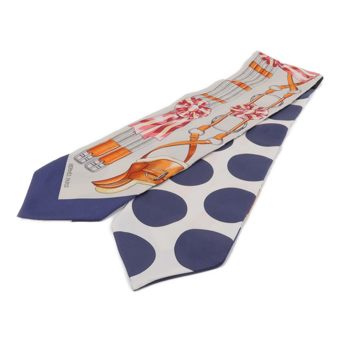 Hermes Maxi Twilly Silk Scarf Gray Orange with Box: Hermes Maxi Twilly Silk Scarf Gray Orange with Box Hermes Maxi Twilly scarf in silk with a gray and orange colorway, also noted with navy and white in the title. It comes with a storage box and is des