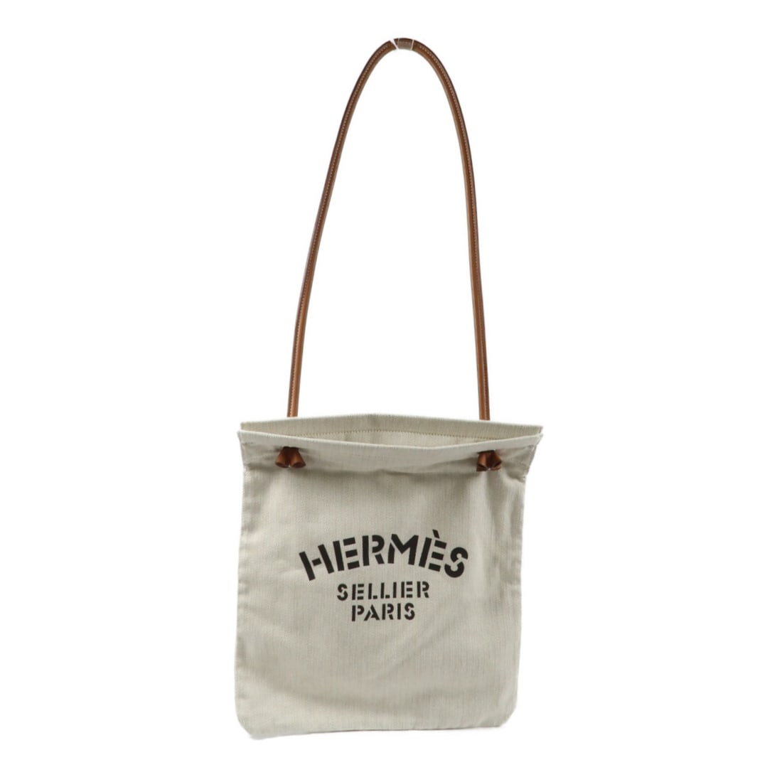 Hermes Aline Canvas Calfskin Shoulder Bag Beige PHW: Hermes Aline Canvas Calfskin Shoulder Bag Beige PHW A Hermes Aline shoulder bag in beige with a canvas and Swift leather construction. The bag is identified as model D/37 and features a gold x beige x