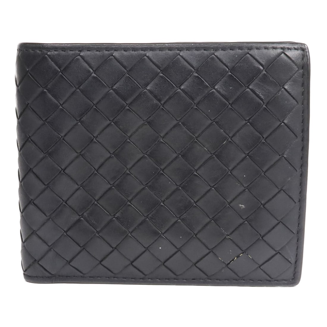 Bottega Veneta Intrecciato Leather Bi Fold Wallet Black: Bottega Veneta Intrecciato Leather Bi Fold Wallet Black This BOTTEGA VENETA bi-fold wallet is crafted in black Intrecciato leather and presented in a unisex regular size. It features a practical inter