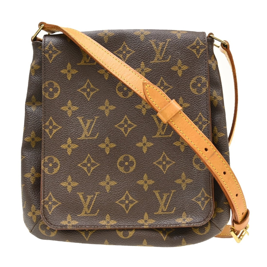 Louis Vuitton Musette Salsa Monogram Shoulder Bag M51387 Brown: Louis Vuitton Musette Salsa Monogram Shoulder Bag M51387 Brown Vintage Louis Vuitton Musette Salsa Long Shoulder Bag in brown Monogram canvas with leather strap details. It features a zip closure, a s
