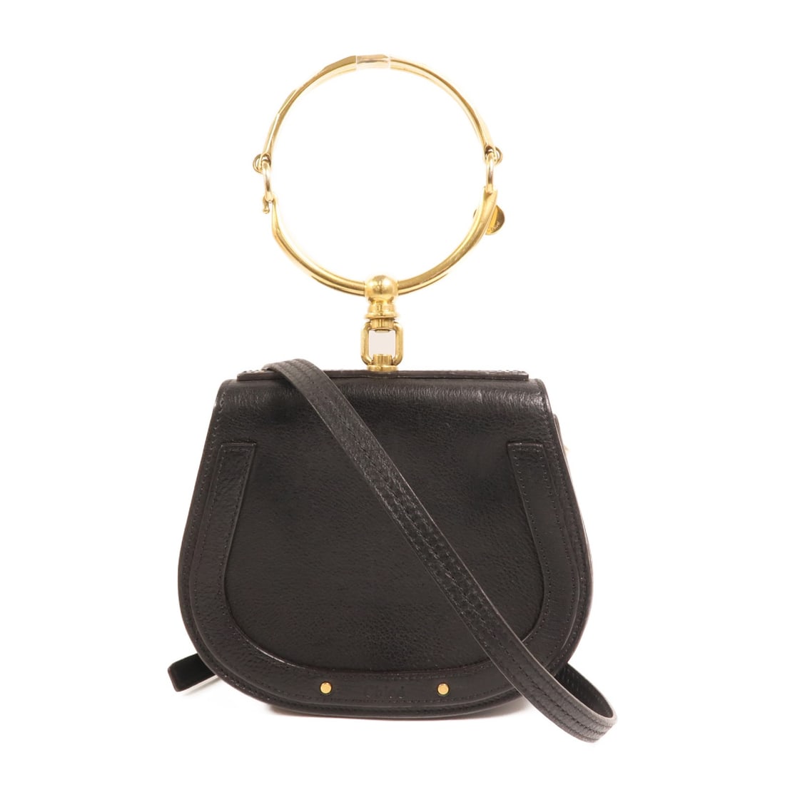 Chloe Nile COKK32 2 Way Shoulder Bag Black Calfskin Leather: Chloe Nile COKK32 2 Way Shoulder Bag Black Calfskin Leather This Chloe Nile 2-way shoulder bag is crafted from black calfskin leather and features a versatile design suitable for various occasions. Th