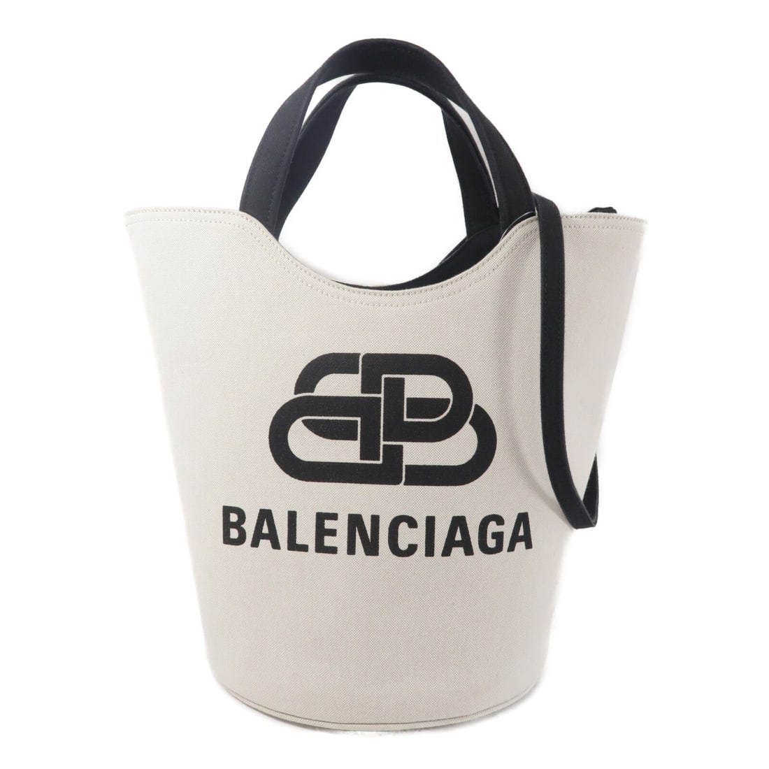 Balenciaga Wave 599332 2 Way Canvas Tote Shoulder Bag White: Balenciaga Wave 599332 2 Way Canvas Tote Shoulder Bag White Balenciaga SHW Wave Tote Bag 2 Way Shoulder Bag, model 599332, in white canvas. It features a two-way design with a handle and shoulder stra