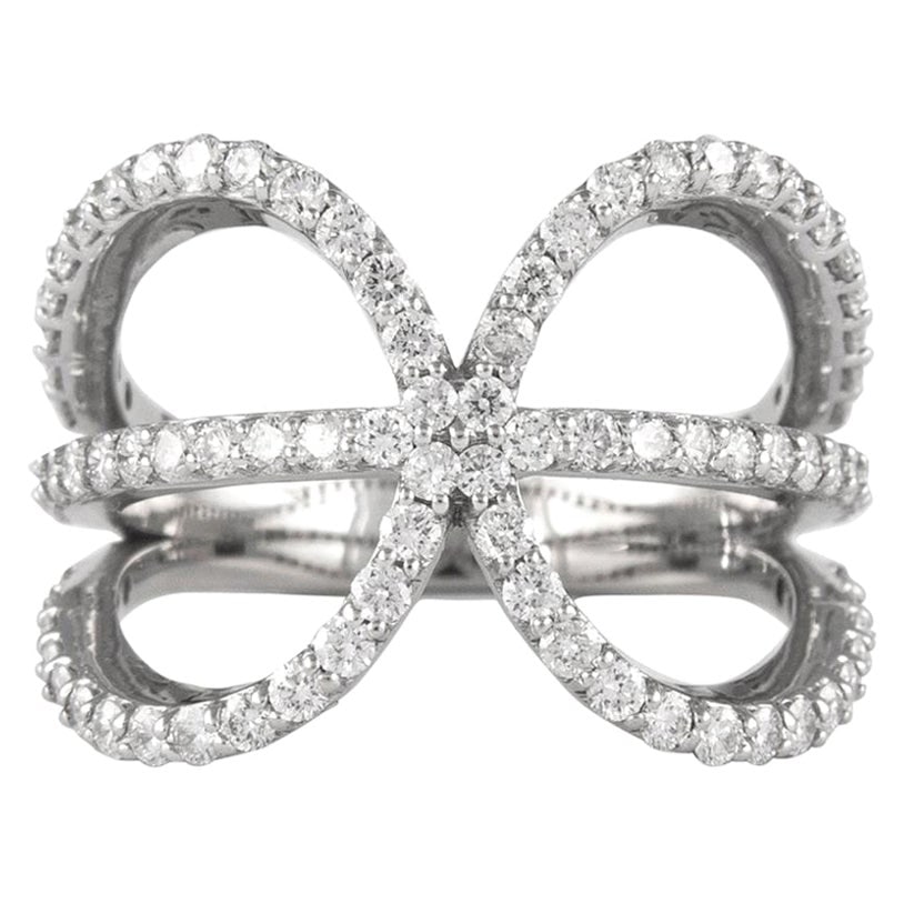 1.20ct Round Diamond Ring in 18k White Gold GIA Appraisal Available: 1.20ct Round Diamond Ring in 18k White Gold GIA Appraisal Available This stunning diamond ring features a contemporary design crafted from 18k white gold. Set with 1.20 carats of round brilliant diamo