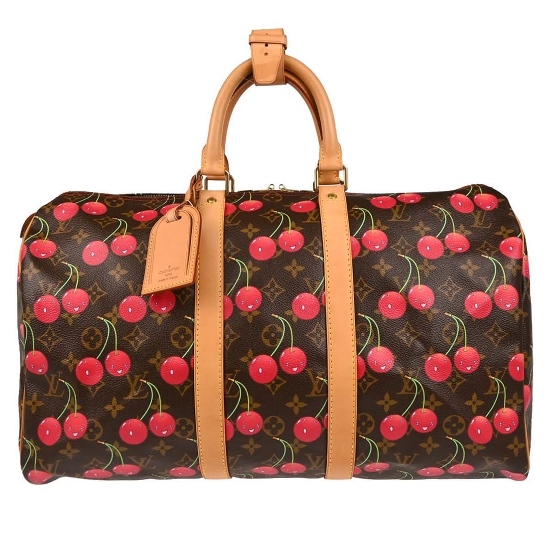 Louis Vuitton Keepall 45 Monogram Canvas Travel Duffle Bag M95011: Louis Vuitton Keepall 45 Monogram Canvas Travel Duffle Bag M95011 Vintage Louis Vuitton Keepall 45 duffle handbag in brown Monogram canvas and leather with double handles and zip closure. This unisex 