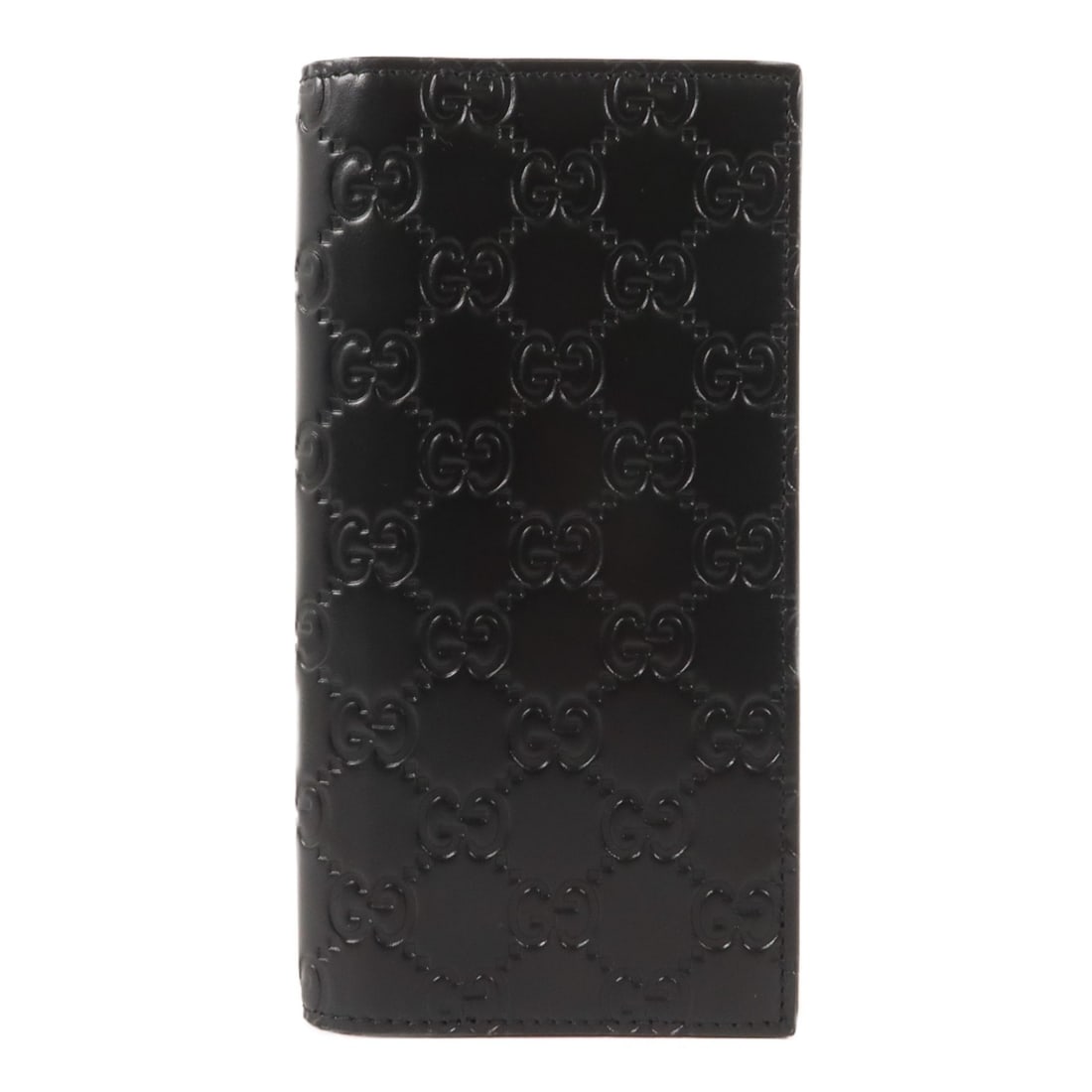GUCCI 779828 GG Logo calfskin long wallet in black: GUCCI 779828 GG Logo calfskin long wallet in black This GUCCI GG Logo long wallet is crafted from black calfskin leather and identified by model number 779828. It features a practical interior layout 