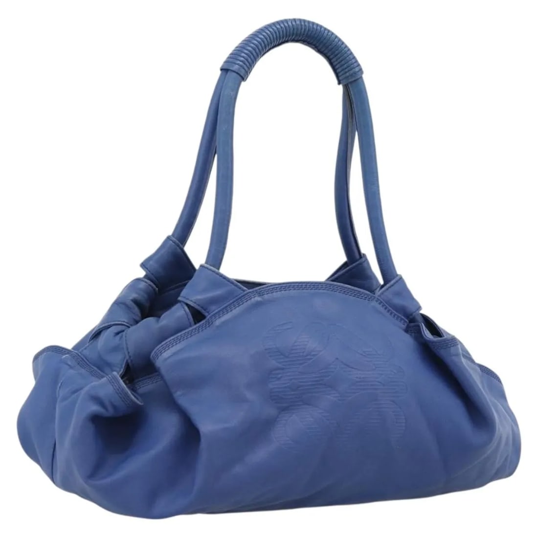 Loewe Anagram Nappa Aire leather handbag blue: Loewe Anagram Nappa Aire leather handbag blue Loewe Anagram Logo Nappa Aire Hand bag in blue leather, designed for women and made in Spain. The item is in good condition with noted exterior, leather t