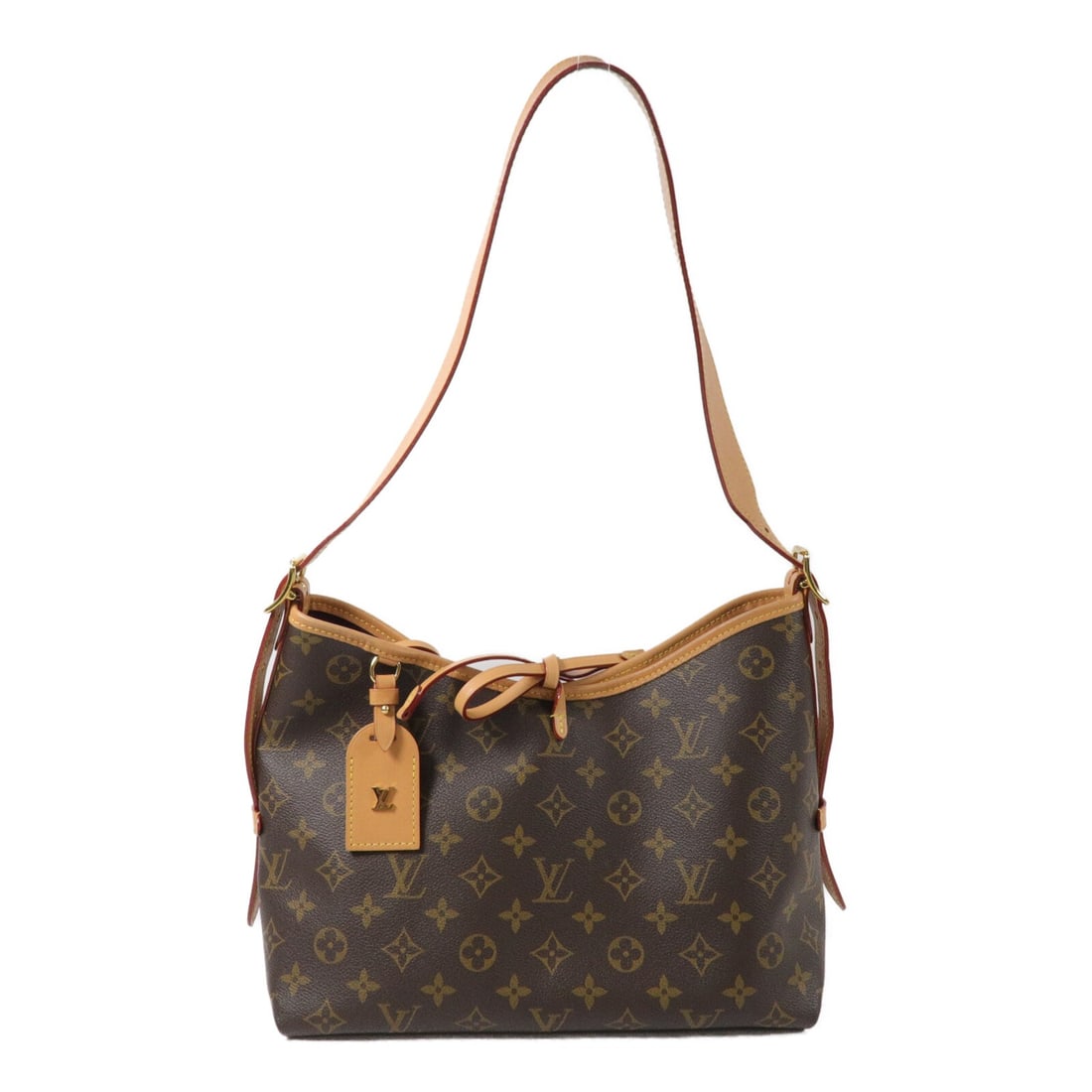 Louis Vuitton M46203 Carry All PM Monogram Shoulder Bag Brown: Louis Vuitton M46203 Carry All PM Monogram Shoulder Bag Brown This Louis Vuitton Carry All PM shoulder bag is presented in brown monogram PVC coated canvas. It features an included pouch, two inside o