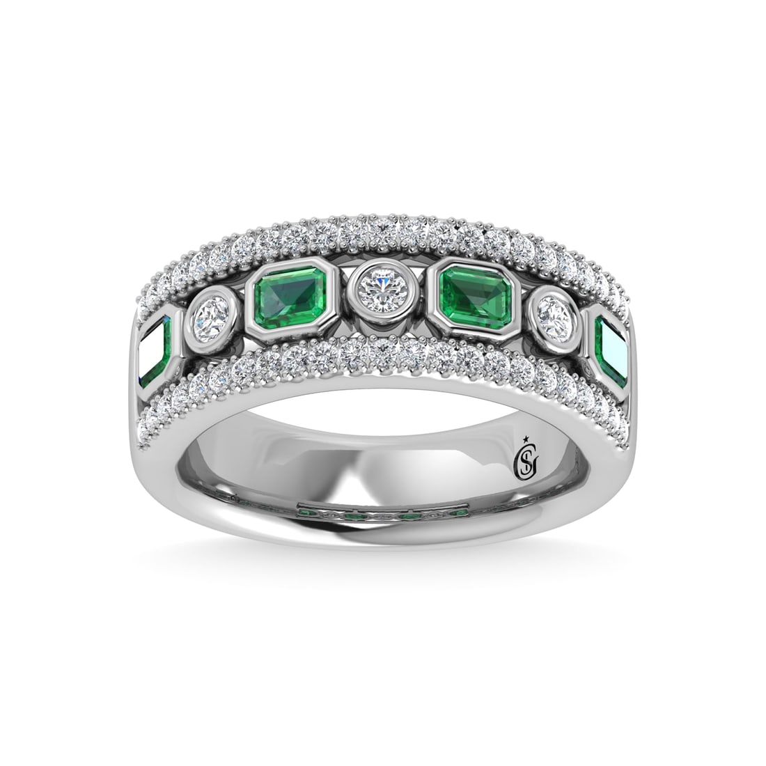 14K Two Tone Diamond 3/4 Ct.Tw. Fashion Band: 14K Two Tone Diamond 3/4 Ct.Tw. Fashion Band 14k Two Tone Stone Color: G-h Stone Clarity: I1 Each ring is presented in standard size 6.5. Complimentary resizing is available between sizes 510 (in 1/4 