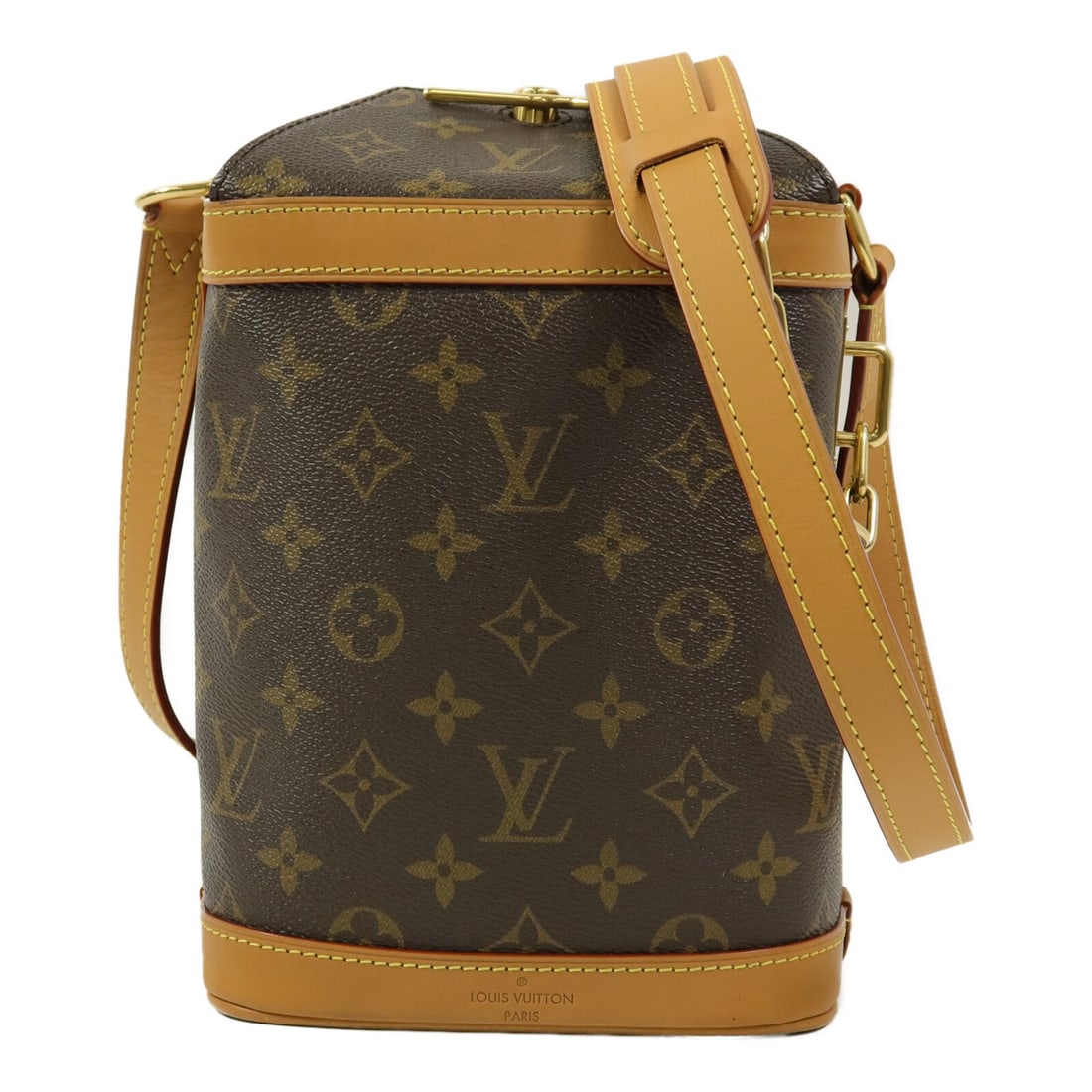 Monogram PVC Coated Canvas Shoulder Bag Louis Vuitton Milk Box M44877: Monogram PVC Coated Canvas Shoulder Bag Louis Vuitton Milk Box M44877 Louis Vuitton Milk Box Shoulder Bag, model M44877, in brown monogram and PVC coated canvas. The bag features gold-tone hardware an
