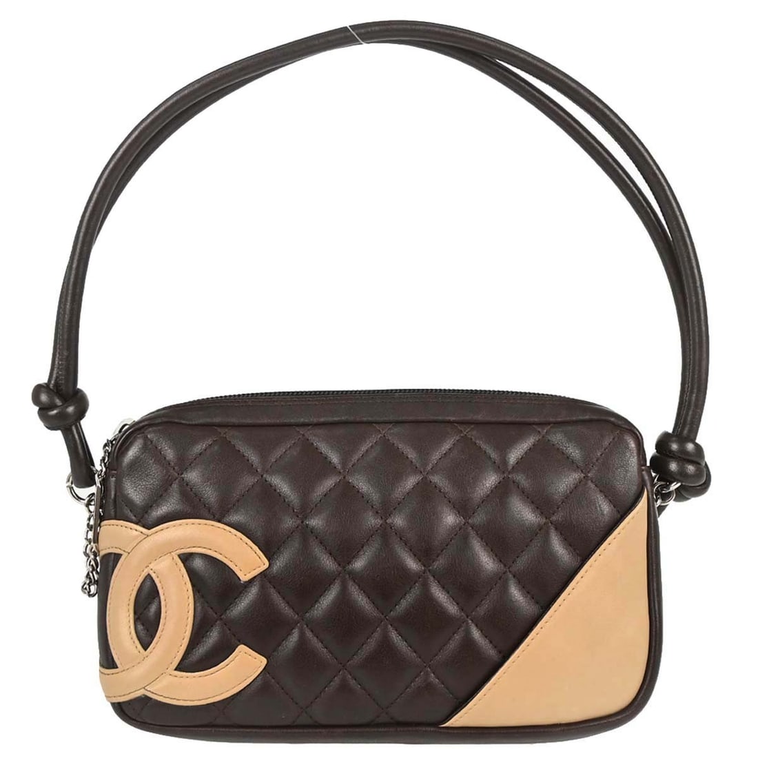 CHANEL Cambon Ligne Mini Brown Calfskin Top Handle Bag (1 of 15)