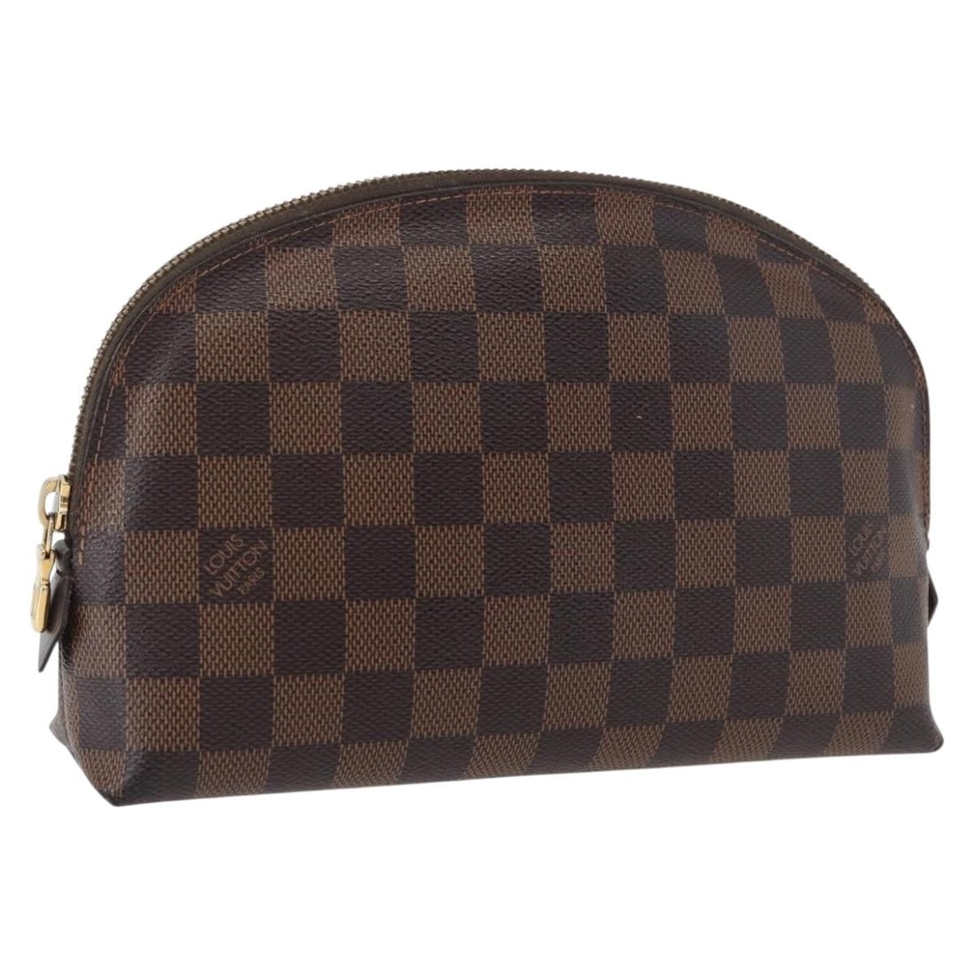 Louis Vuitton N23345 Damier Ebene GM Cosmetic Pouch: Louis Vuitton N23345 Damier Ebene GM Cosmetic Pouch Louis Vuitton Damier Ebene Pochette Cosmetic GM pouch in Damier Ebene canvas. Made in France, this item is presented in B condition with visible wea