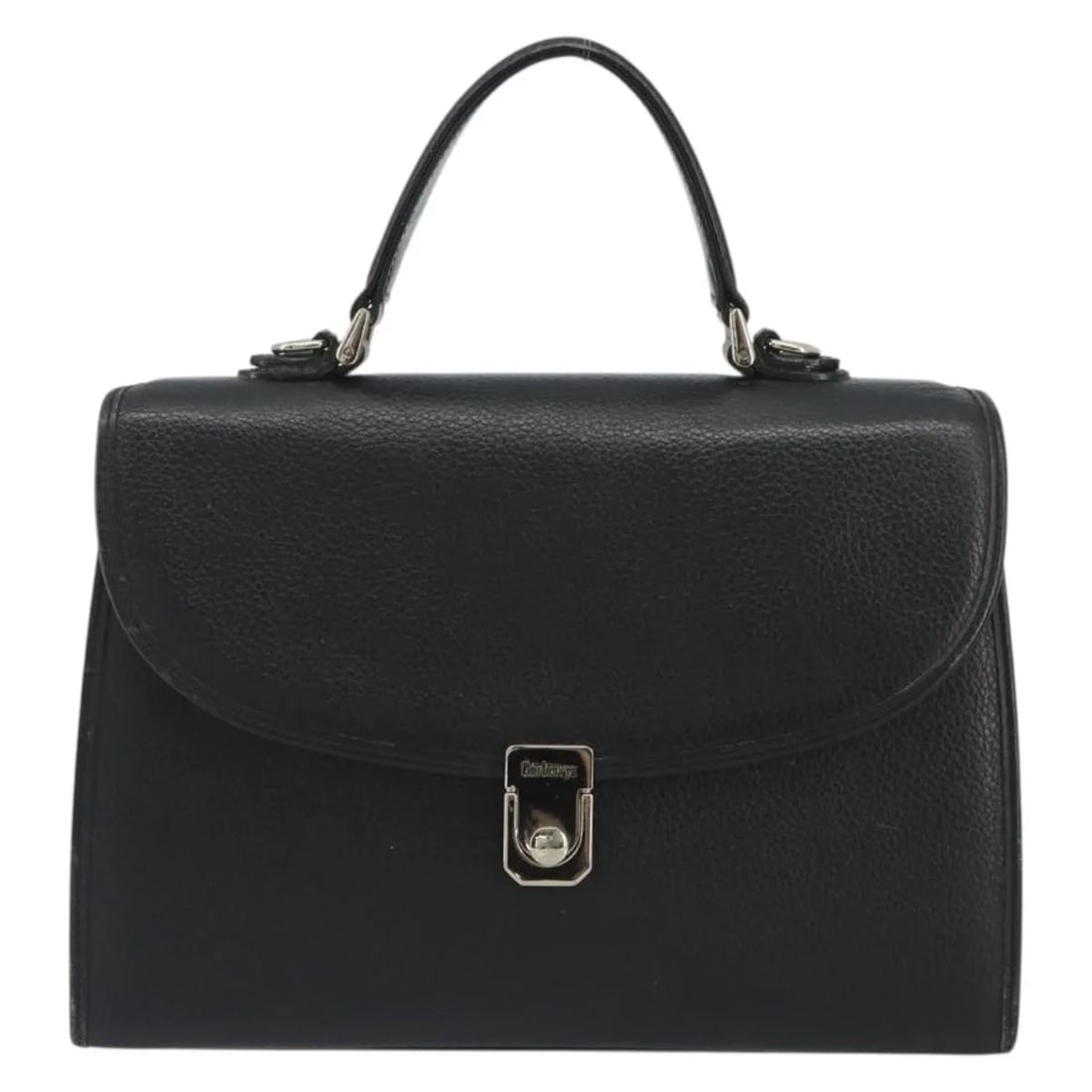 Burberry Vintage Black Leather Handbag 27cm x 21cm x 8cm: Burberry Vintage Black Leather Handbag 27cm x 21cm x 8cm Burberry Vintage leather bag for women in black leather. It measures 27 cm x 21 cm x 8 cm and was made in the United Kingdom. Condition is good