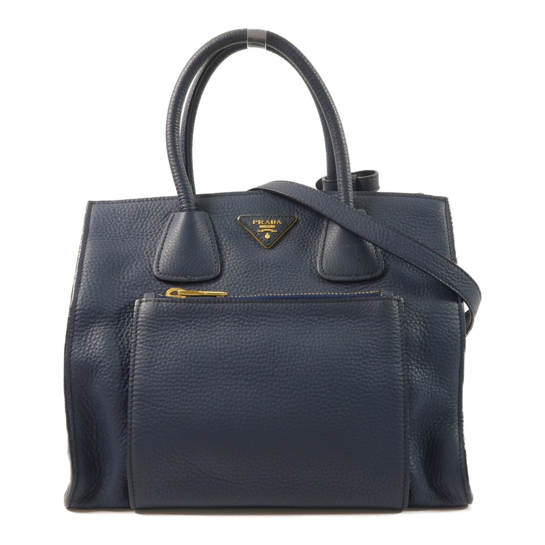 Prada BN2626 Blue Calfskin 2 Way Shoulder Bag Gold Tone: Prada BN2626 Blue Calfskin 2 Way Shoulder Bag Gold Tone PRADA 2-way shoulder bag in blue calfskin (cowhide) with gold-tone hardware. Model BN2626, designed for women and made in Italy. It features a m