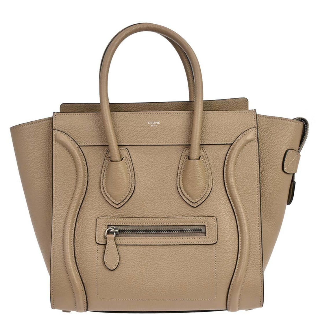 CELINE Luggage Micro Beige Leather Top Handle Tote Bag (1 of 18)