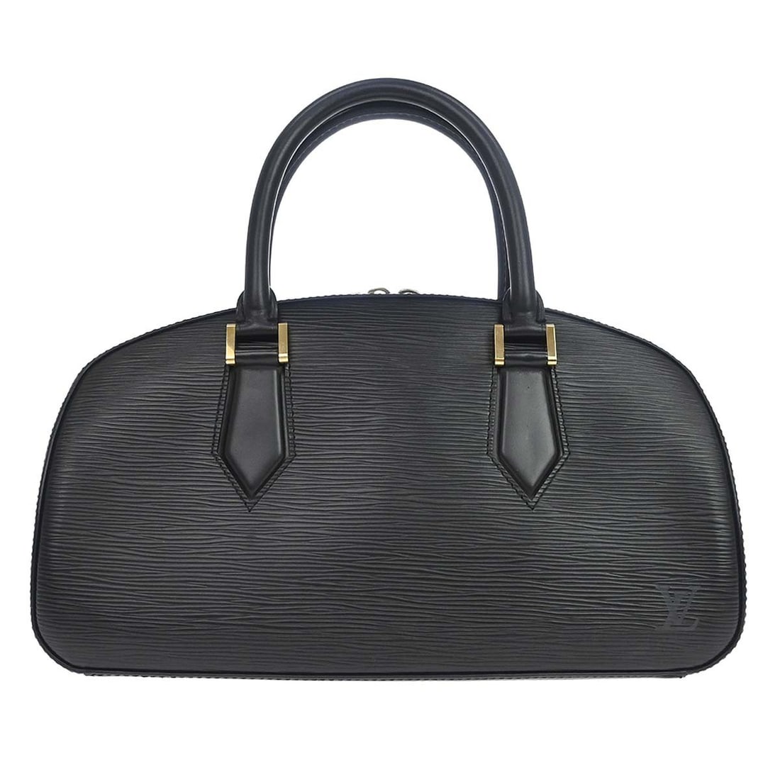 Louis Vuitton Jasmin Black Epi Leather Satchel M52082: Louis Vuitton Jasmin Black Epi Leather Satchel M52082 Louis Vuitton Jasmin handbag in black Epi leather with double handles and a zip-top closure. This women's satchel features an Alcantara lining, in