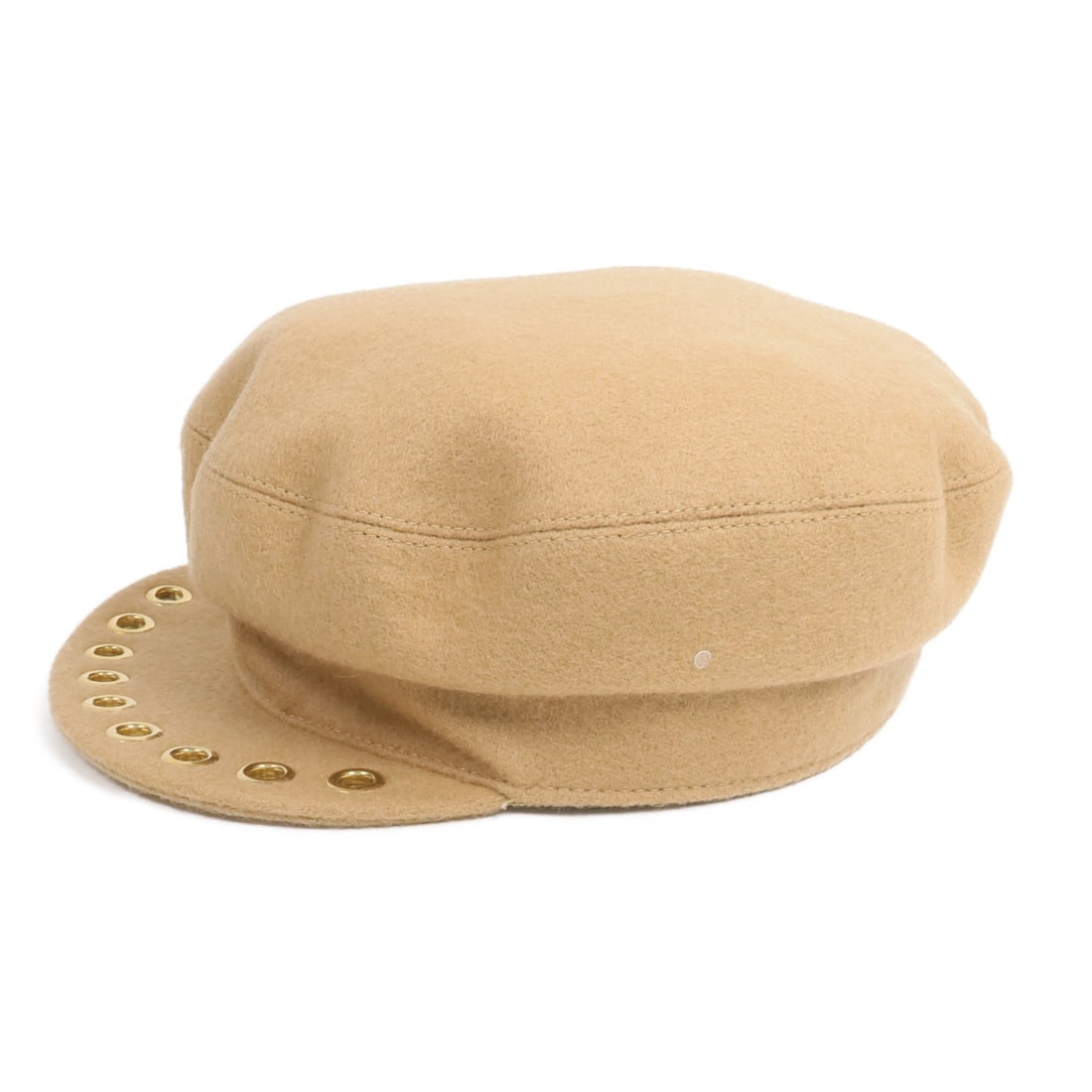 Hermes Vauban sailor cap brown wool viscose silk hat (1 of 10)