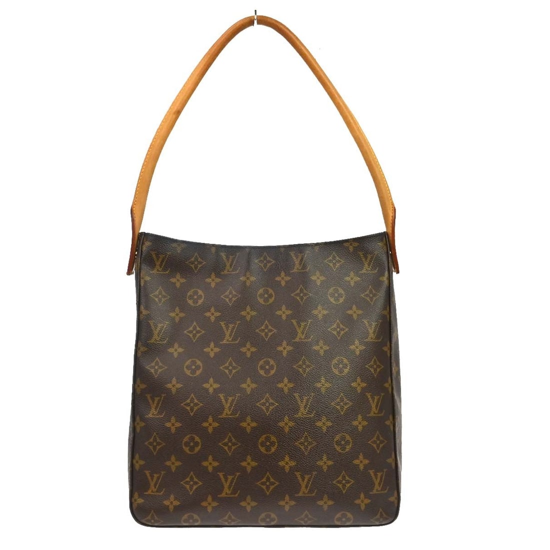 Louis Vuitton Looping GM Monogram Shoulder Bag M51145 Brown: Louis Vuitton Looping GM Monogram Shoulder Bag M51145 Brown Louis Vuitton Looping GM shoulder bag in Monogram pattern, made in France. This vintage medium-sized bag has a brown exterior with a beige h