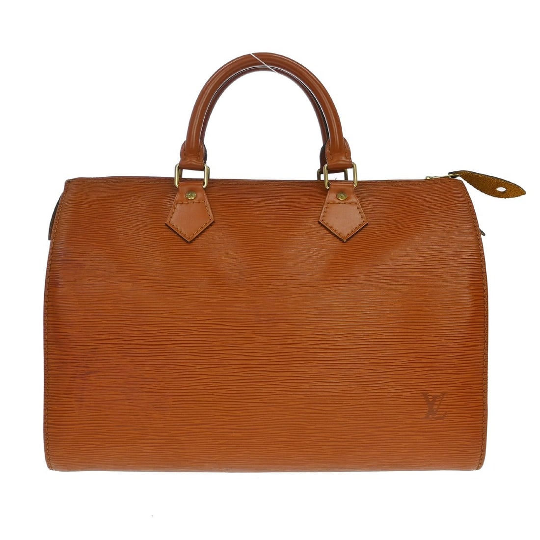 Louis Vuitton Speedy 30 Epi Leather Satchel Brown M41526: Louis Vuitton Speedy 30 Epi Leather Satchel Brown M41526 Vintage Louis Vuitton Speedy 30 handbag in brown Epi leather with double handles and a zip closure. This satchel-style top handle bag features 