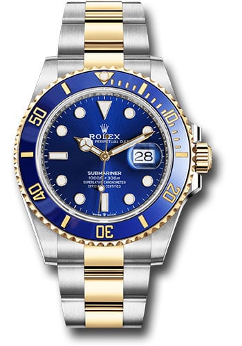 Rolex 126613LB Submariner Mens Watch Blue Dial Oyster Bracelet: Rolex 126613LB Submariner Mens Watch Blue Dial Oyster Bracelet Rolex Submariner reference 126613LB with a blue dial, rotating ceramic bezel, and Oyster bracelet. This men's watch includes the new styl