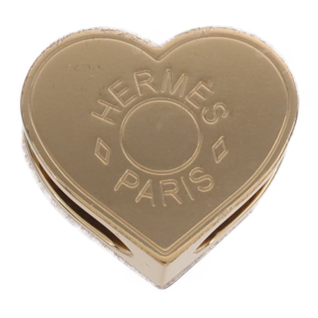 Hermes Mini Coeur Metal Scarf Ring Gold Plaque Or Rose (1 of 7)